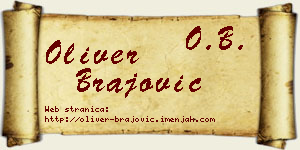 Oliver Brajović vizit kartica